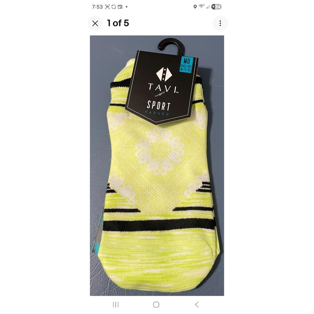 NWT TAVI Parker Sport Women's Low Rise‎ Socks - Thin Compression Medium